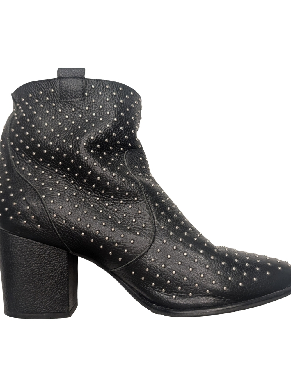 Rebecca Minkoff Sierra Studded Leather Block Heel Booties Size 8.5
